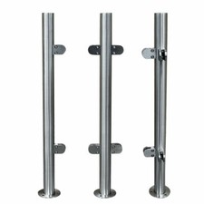 90cm/110cm Stainless Steel Balustrade Posts Grade Stair Railing Glass Clamps NEW