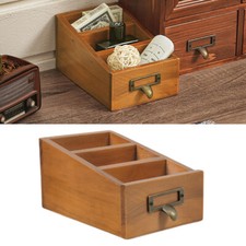 Solid Wood TV/DVD/VCR Remote Controller Holder Storage Box Stationery Stand Case