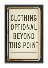 Naturist sign clothing - sign, "clothing
