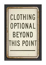 Naturist sign "Clothing