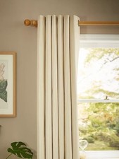 John Lewis W228 x D137cm Faux Silk Slub Pair Blackout Eyelet Curtains, Champagne
