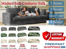 Larde 3 4 Seater Soft Corduroy