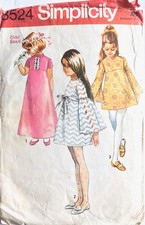 Paper Pattern 1960s Child's and Girls' Dress Simplicity No.8524
