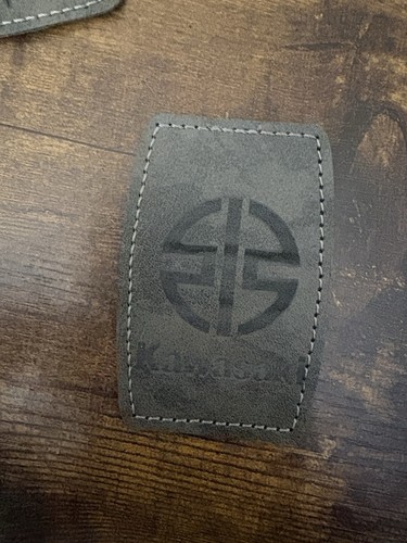 Kawasaki leather patch - kawasaki, badge