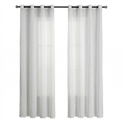 White voile curtains - curtains, pair
