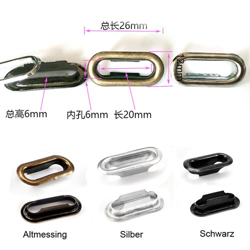 30mm brass oval - oval, eyelets