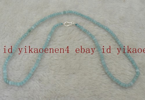 2x4mm blue aquamarine - aquamarine, faceted