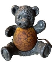 Teddy Bear Lamp Metal Glass