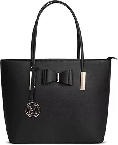 Large black faux - large, tote