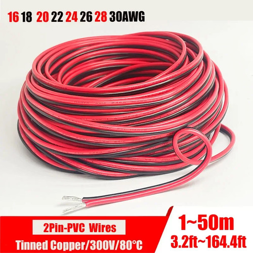 Pin red black tinned - red,