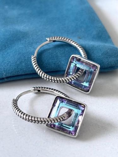 Sterling silver mystic - silver, topaz