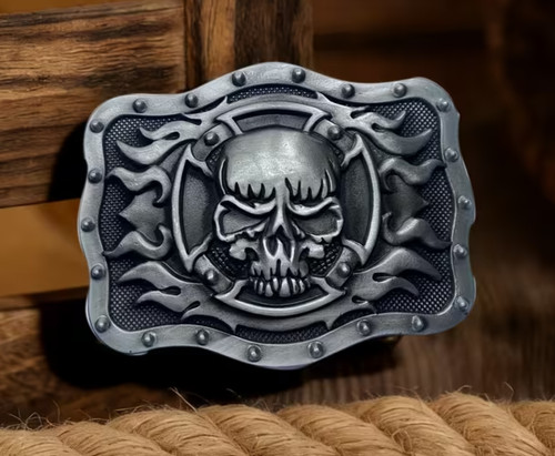Skull iron cross - iron, studs