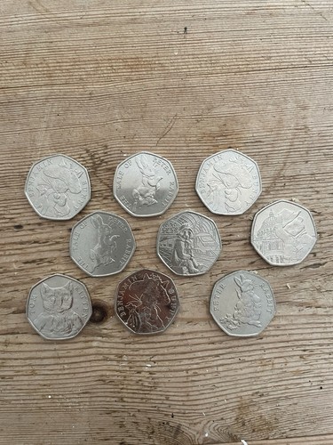 50p coin lot - beatrix, potter
