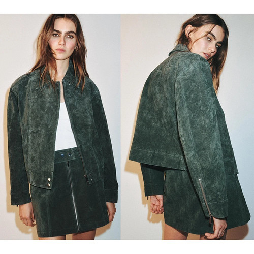 New zara 100 suede leather - new, 100%