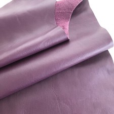 Purple Smooth Soft Nappa Full Grain 100% Real Cowhide Leather Sheets Pieces