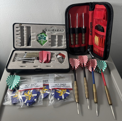 Vintage steel tip darts lot - steel,