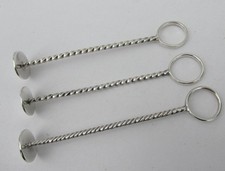 3 x Vintage Silver Plated Cocktail Stirrer Muddlers / Sugar Crushers