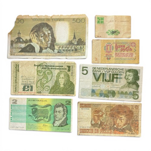Old foreign paper money - old,