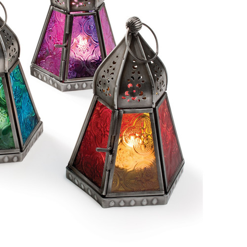 Moroccan lantern zinc finish - lantern,