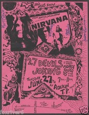 NIRVANA Signed Poster - Rock