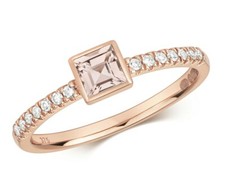 Real Morganite and Diamond