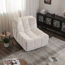 Beige Bean Bag Chair Sofa Cozy