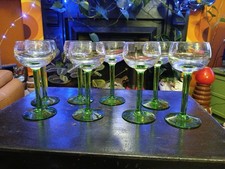 8 French Wine, hock Glasses