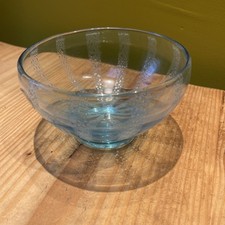 Portmerion Aqua Beachcomber Sea Urchin Bubble Glass Bowl 13.5cm with label