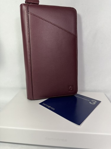 Samsonite leather zipper - leather,