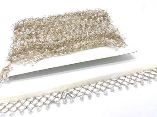 Yard silver fringe tassel - silver,