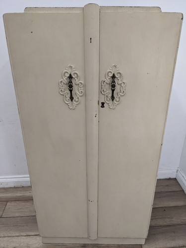 Wardrobe cream painted art - wardrobe,