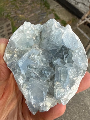 Celestite crystal geode - celestite,