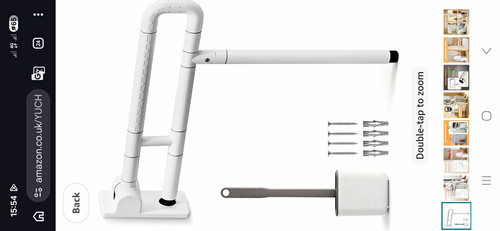 Foldable drop down - toilet, rail