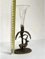 Antique Silver Plated (??) Metal Glass Epergne Vase Centrepiece