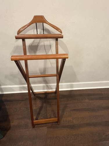 Mid century wooden valet stand - century,