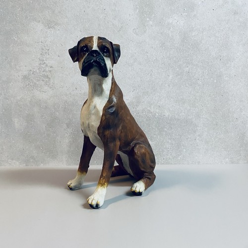 Vintage resin boxer - boxer, dog