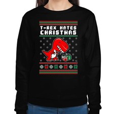 1Tee Womens T-rex Hates