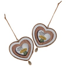 2 Pcs Wooden Mini Photo Frame