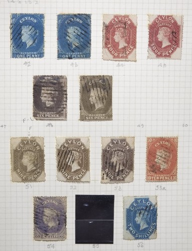 Ceylon 1861 rough perf - ceylon,