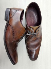 Loake brown leather brogue - leather,