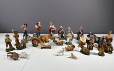 Vintage /Italy Nativity Set Many Pieces Inc , Shepherd, Three Wisemen, Baby ect