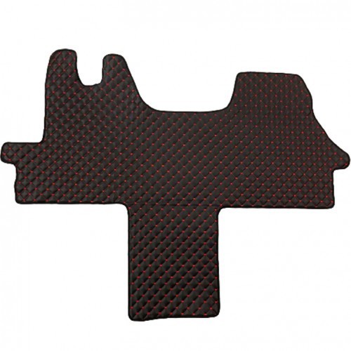Black red eco leather floor - w/,