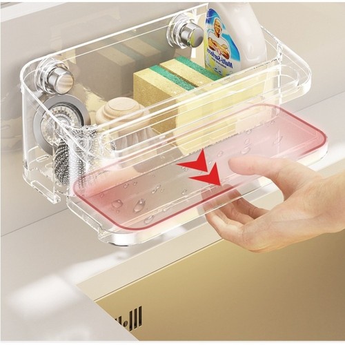 Suction mounted kitchen - mounted, rack