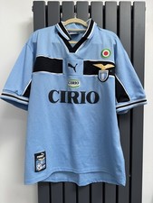 SS LAZIO ITALY 1998/2000 HOME FOOTBALL SHIRT PUMA SIZE L ADULT Vieri