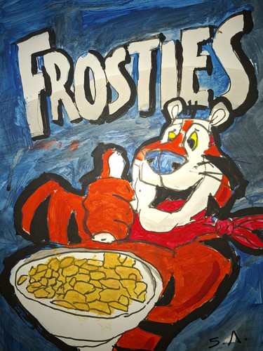 Pop art frosties tiger - art,
