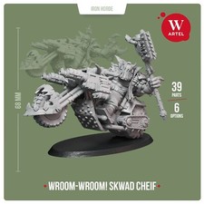 Orks Warbiker Mob Wroom!Wroom! Skwad Cheif Artel W Nob Bikerz Deffkilla Wartrike