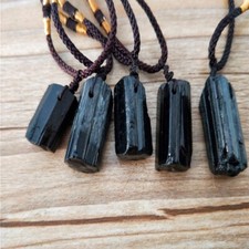 Fashion Tourmaline Stone Pendant Necklace Crystal Gem Specimen Column Shape New