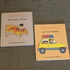 Vintage Topsy & Tim Book Lot: "Stay with a Friend" & "Go on Holiday"...