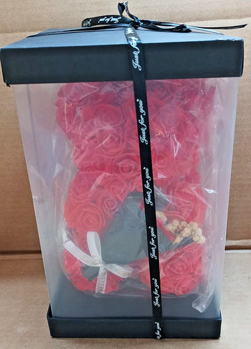 Rose bear with - gift, red