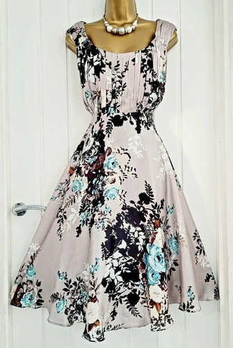 Monsoon grey silky floral - grey,